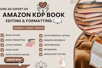 edit, ai humanize, format, publish, grammar check your ebook for amazon KDP