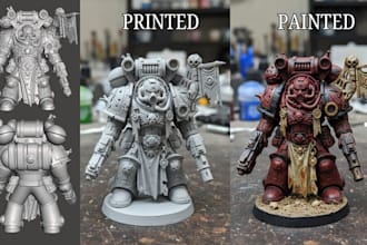 sculpt, print and paint warhammer 3d model warhammer 40k tabletop dnd miniatures