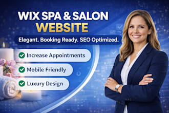 design a wix spa or beauty salon website with wix booking integration