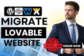 migrate lovable website to wordpress weebly wix squarespace or lovable ai app