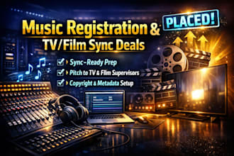 register your music and pitch it for TV and film sync deals
