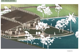 photoshop renders of architectural drawings