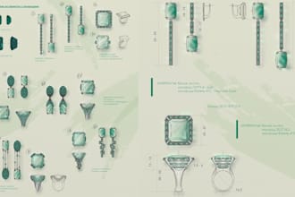 design jewelry sketch jewelry model jewelry cad 3d ring necklace earring pendant