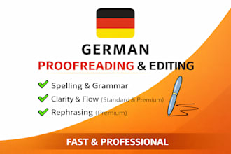 proofread and edit your german text professionally