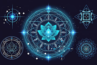 design minimalist sacred geometry, spiritual, mystical logo