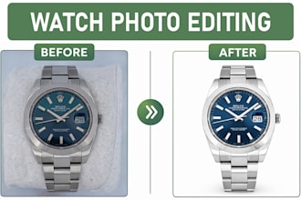 do professional watch retouching and jewelry photo editing