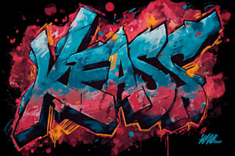 make bold urban graffiti typography logo