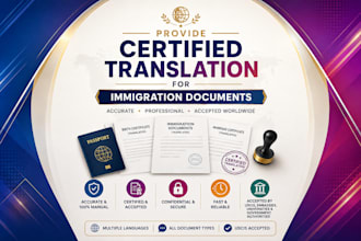 provide certified translation for immigration documents