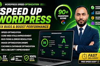 fix wordpress bugs and optimize wordpress website speed for high ranking