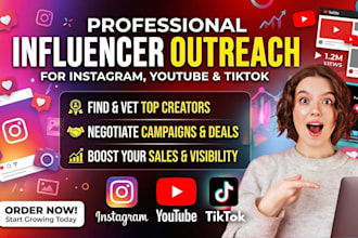 do professional influencer outreach for your brand or product
