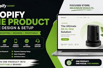design high converting shopify one product store