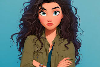 create a beautiful disney style portrait