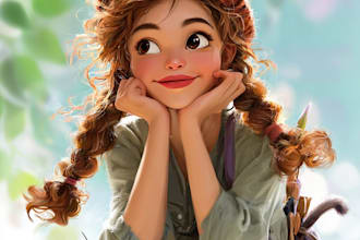 create an amazing disney style portrait