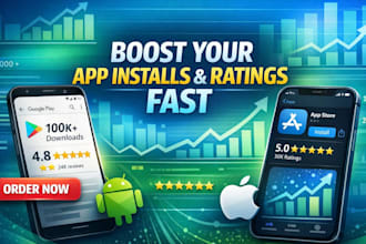 promote your android, ios app with real installs, ratings and app reviews