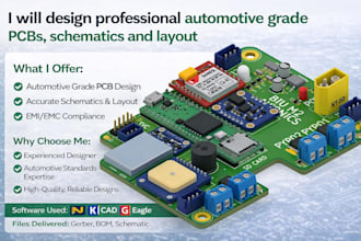 design professional automotive grade pcb, schematics and layout