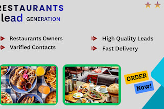 generate targeted restaurant leads and valid contact list