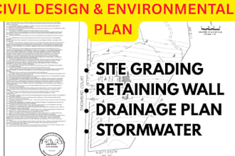 draw site grading plan and drainage plan