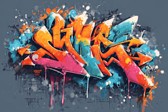 create unique graffiti logo for your brand