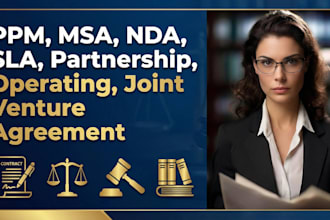 ppm msa nda sla partnership operating joint venture agreement