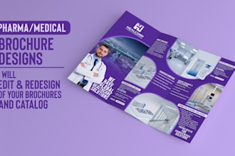 design medical or pharmaceutical company profile catalog