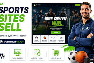 design sports website football basketball gym fitness wordpress website