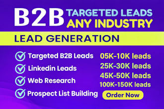 b2b lead gen linkedin lead generation, business lead, targeted lead