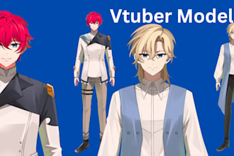create custom vtuber model with anime character design, and vtuber rigging