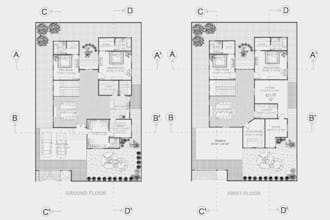 draft architectural blueprint for 2d house plan and floor plan, redraw sketches