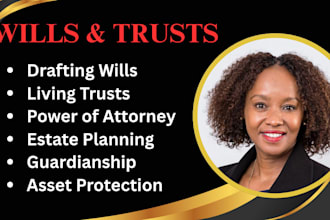 draft individual wills, couples will, trusts and estate plan documents