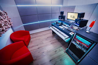 create a modern podcast intro, outro house, deep house