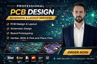 develop custom pcb layout and circuit board design for manufacturing