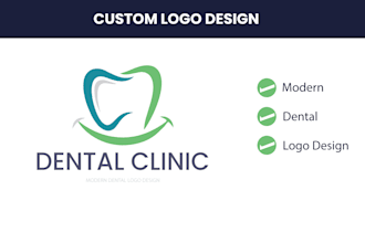 modern dental and smile logo design