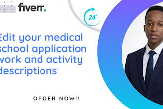 edit your medical school application work and activity descriptions