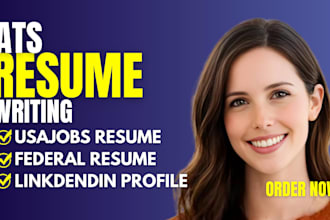 write professional ats usajobs CV, resume, cover letter and linkedin profile
