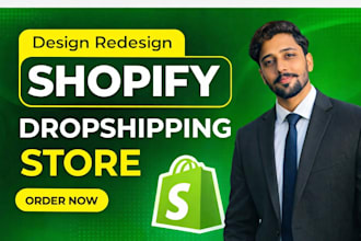 desgin, redesign shopify dropshipping store, shopify website