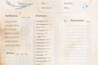 custom rpg character sheets