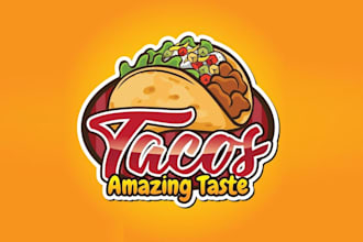 design food restaurant cafe bakery tacos logo