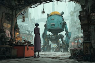 design cyberpunk sci fi futuristic city no ai use