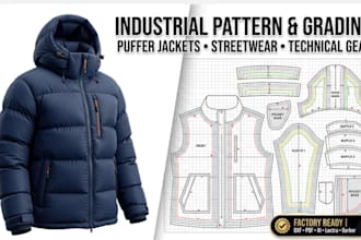 create factory ready sewing patterns with grading and dxf for manufacturing