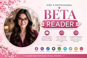 beta reader your fantasy, romance, historical, dark, thriller, or erotica book