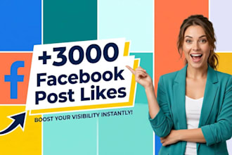 add new 3000 facebook post likes