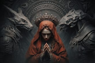 create a terrifying fantasy horror story