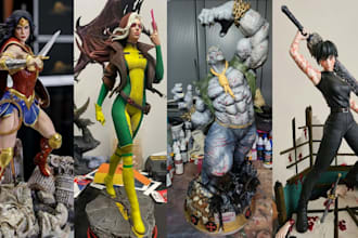 3d print and paint warhammer miniature hand paint anime figure table top model