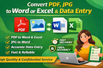 format PDF to excel completely editable and analytical