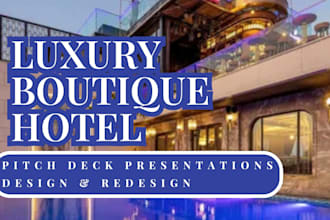 design investor ready UK USA luxury boutique hotel business plan pitch deck