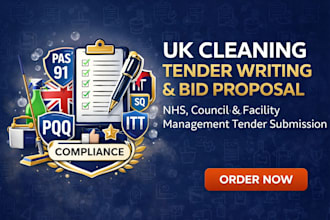 uk cleaning service tender writing bid proposal expert tender research complianc