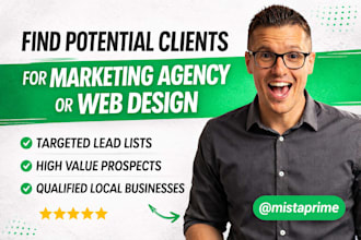 find potential clients for marketing agency or web design
