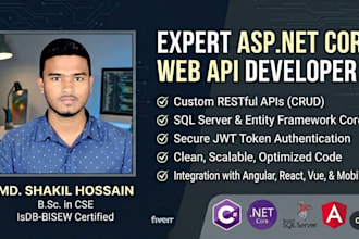 build secure asp net core web API and sql server database