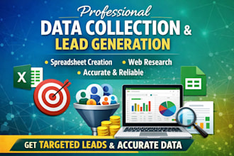 do web research and build clean excel sheets