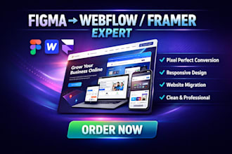 convert figma to webflow or framer and migrate websites professionally